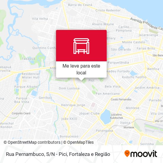 Rua Pernambuco, S/N - Pici mapa