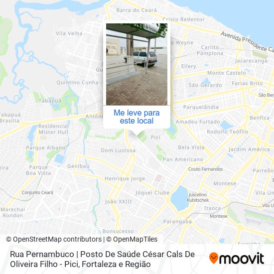 Rua Pernambuco | Posto De Saúde César Cals De Oliveira Filho - Pici mapa