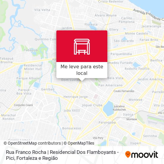 Rua Franco Rocha | Residencial Dos Flamboyants - Pici mapa