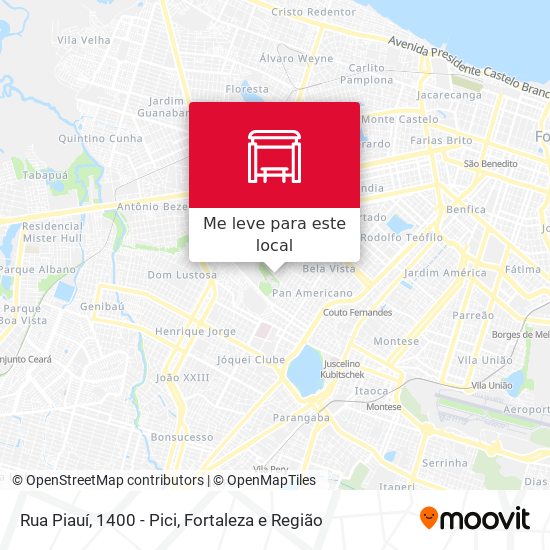 Rua Piauí, 1400 - Pici mapa