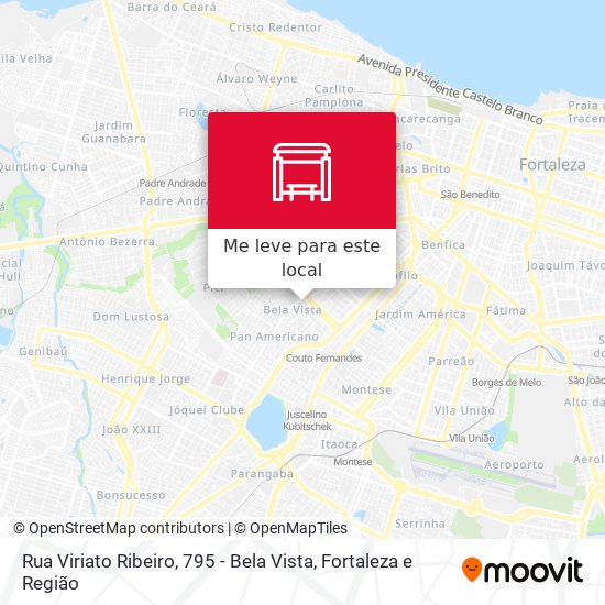 Rua Viriato Ribeiro, 795 - Bela Vista mapa