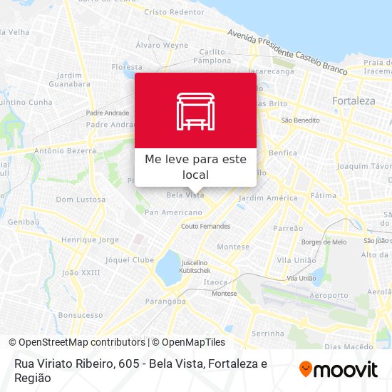 Rua Viriato Ribeiro, 605 - Bela Vista mapa