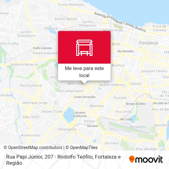 Rua Papi Júnior, 207 - Rodolfo Teófilo mapa