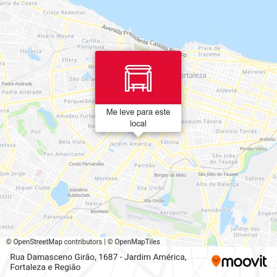 Rua Damasceno Girão, 1687 - Jardim América mapa