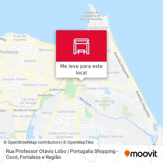 Rua Professor Otávio Lobo | Portugalia Shopping - Cocó mapa