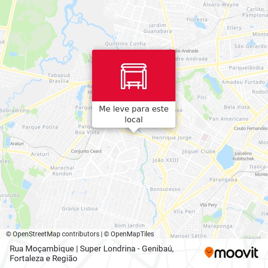 Rua Moçambique | Super Londrina - Genibaú mapa