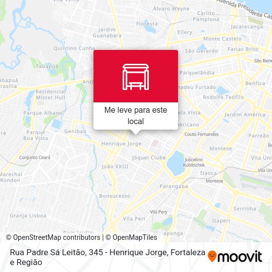 Rua Padre Sá Leitão, 345 - Henrique Jorge mapa