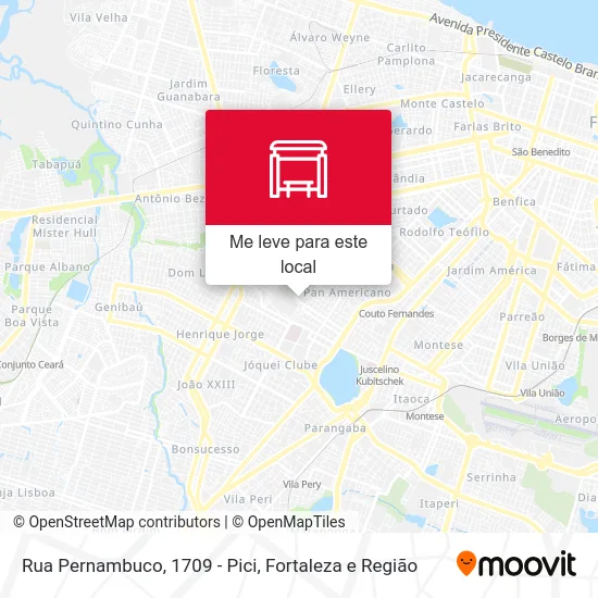 Rua Pernambuco, 1709 - Pici mapa