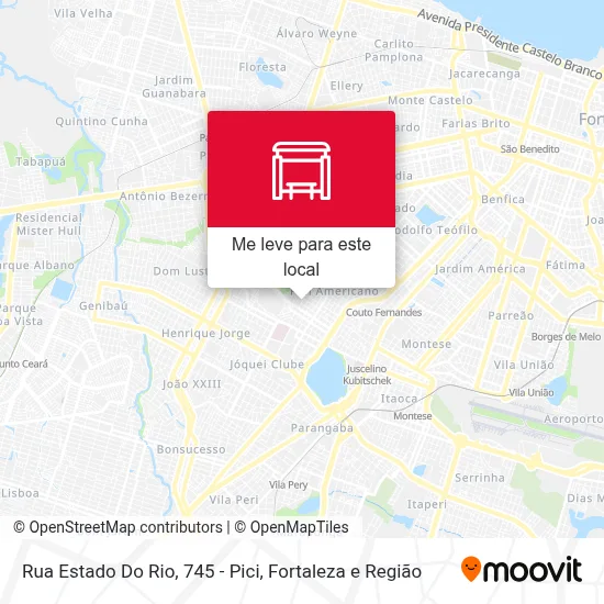 Rua Estado Do Rio, 745 - Pici mapa