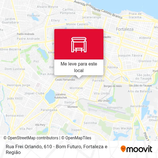 Rua Frei Orlando, 610 - Bom Futuro mapa