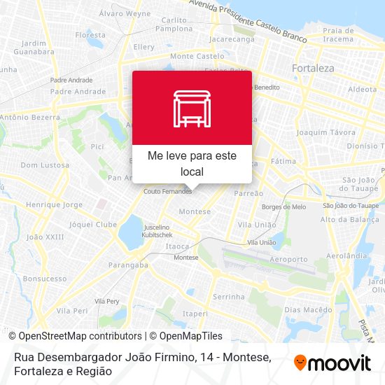 Rua Desembargador João Firmino, 14 - Montese mapa