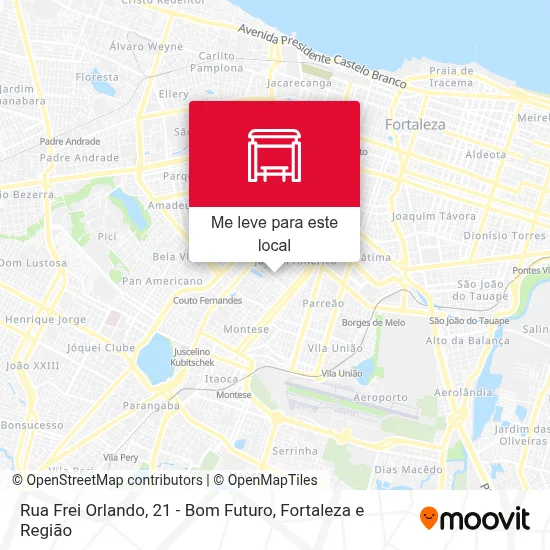 Rua Frei Orlando, 21 - Bom Futuro mapa