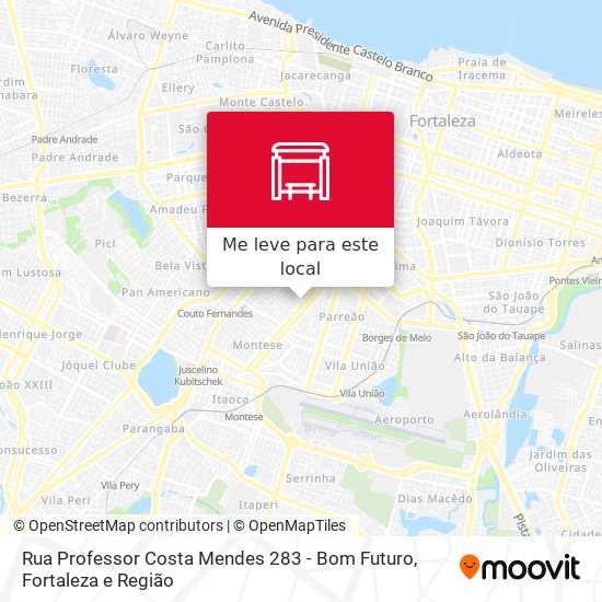 Rua Professor Costa Mendes 283 - Bom Futuro mapa