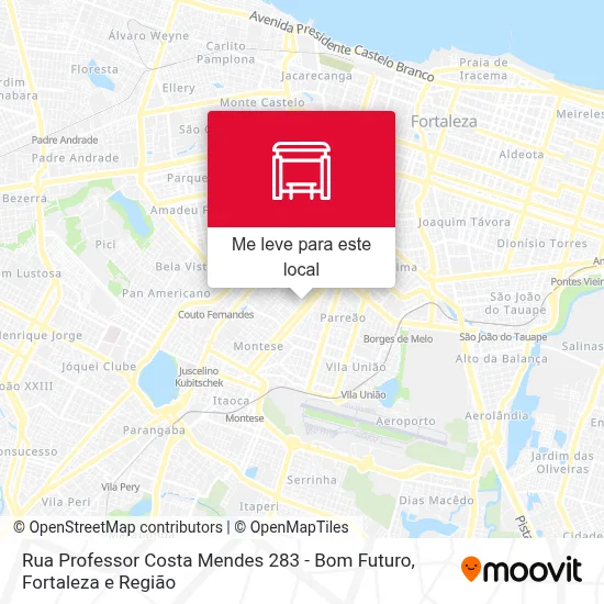Rua Professor Costa Mendes 283 - Bom Futuro mapa