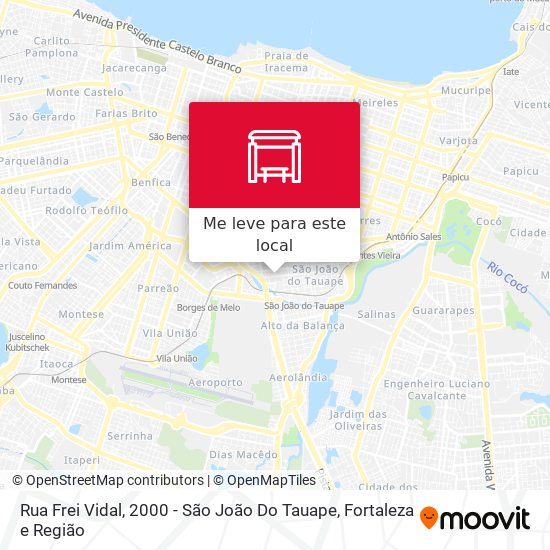 Rua Frei Vidal, 2000 - São João Do Tauape mapa