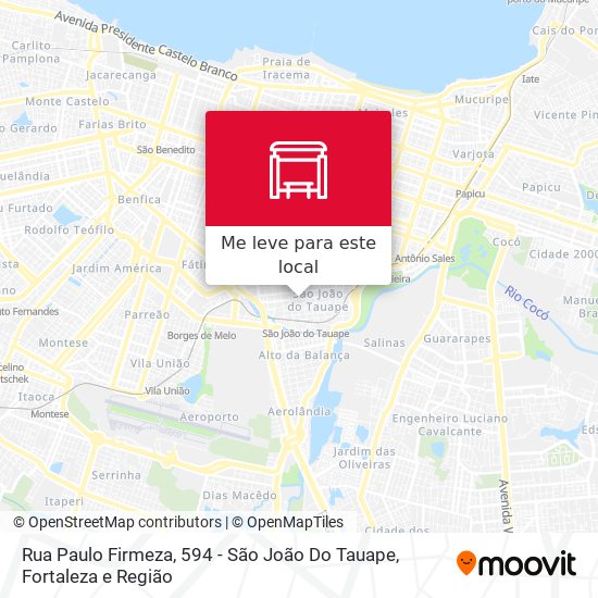Rua Paulo Firmeza, 594 - São João Do Tauape mapa