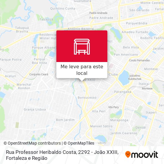 Rua Professor Heribaldo Costa, 2292 - João XXIII mapa