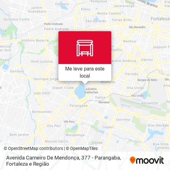 Avenida Carneiro De Mendonça, 377 - Parangaba mapa