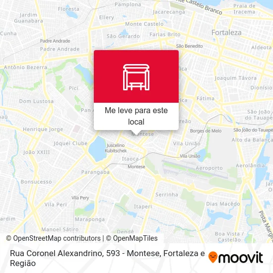 Rua Coronel Alexandrino, 593 - Montese mapa