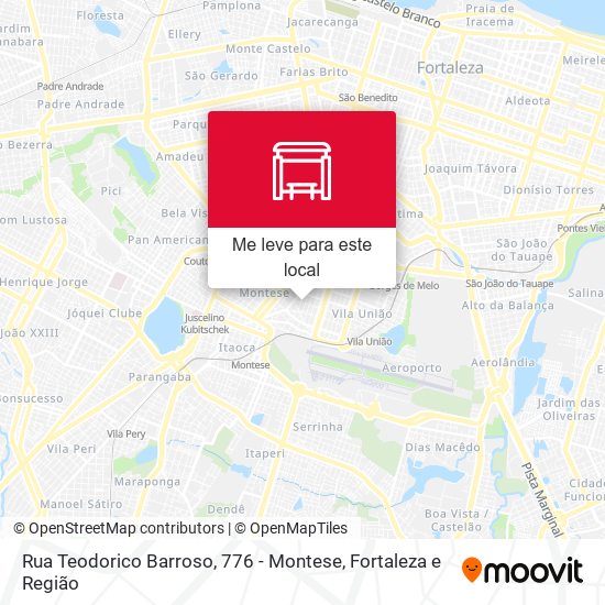 Rua Teodorico Barroso, 776 - Montese mapa
