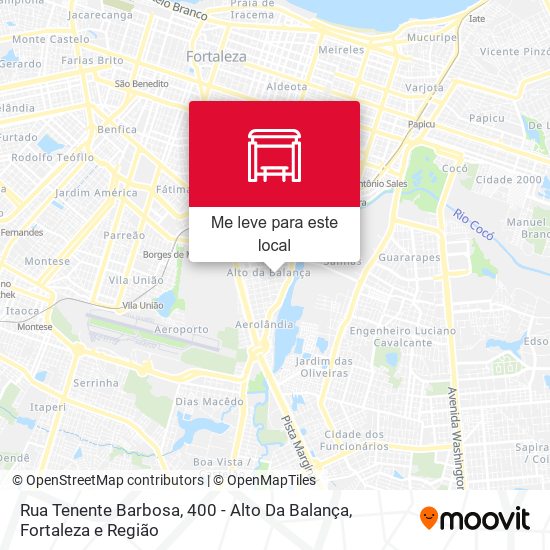 Rua Tenente Barbosa, 400 - Alto Da Balança mapa