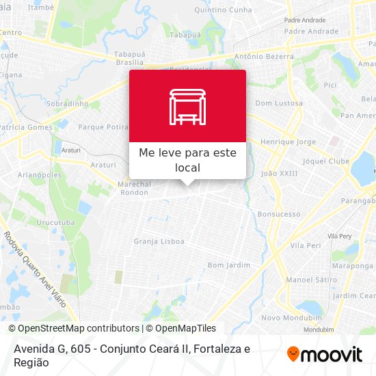 Avenida G, 605 - Conjunto Ceará II mapa