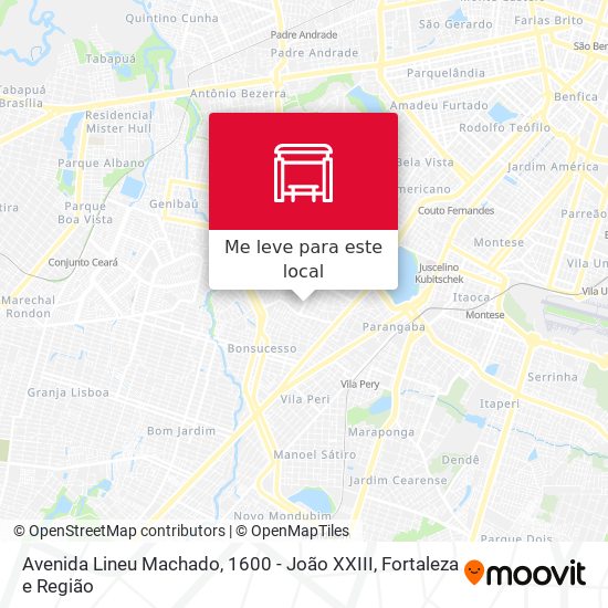 Avenida Lineu Machado, 1600 - João XXIII mapa