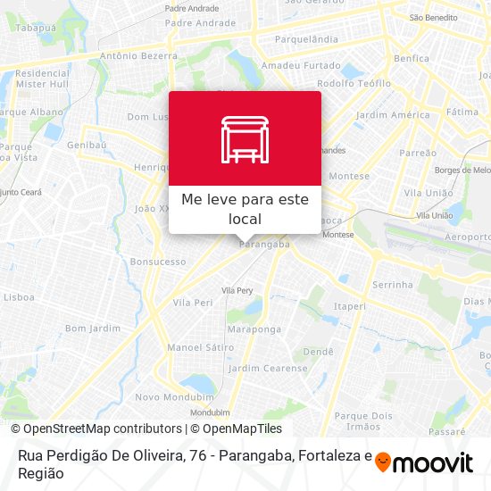 Rua Perdigão De Oliveira, 76 - Parangaba mapa