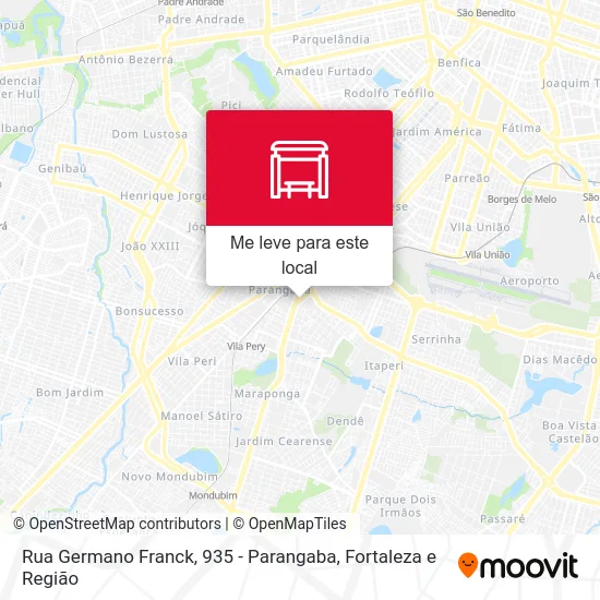 Rua Germano Franck, 935 - Parangaba mapa