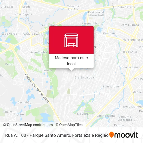 Rua A, 100 - Parque Santo Amaro mapa