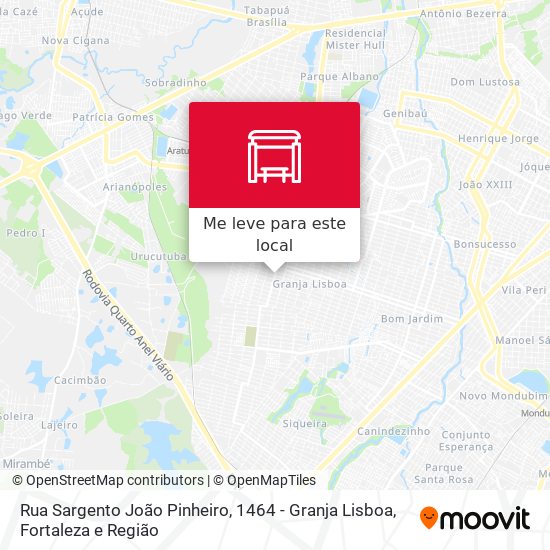 Rua Sargento João Pinheiro, 1464 - Granja Lisboa mapa