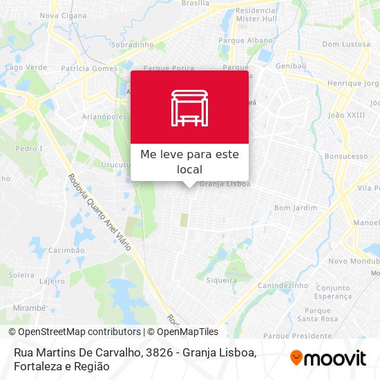 Rua Martins De Carvalho, 3826 - Granja Lisboa mapa