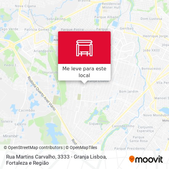 Rua Martins Carvalho, 3333 - Granja Lisboa mapa