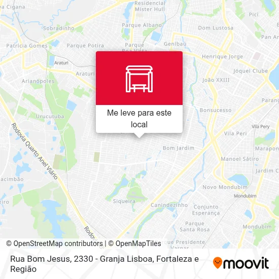 Rua Bom Jesus, 2330 - Granja Lisboa mapa