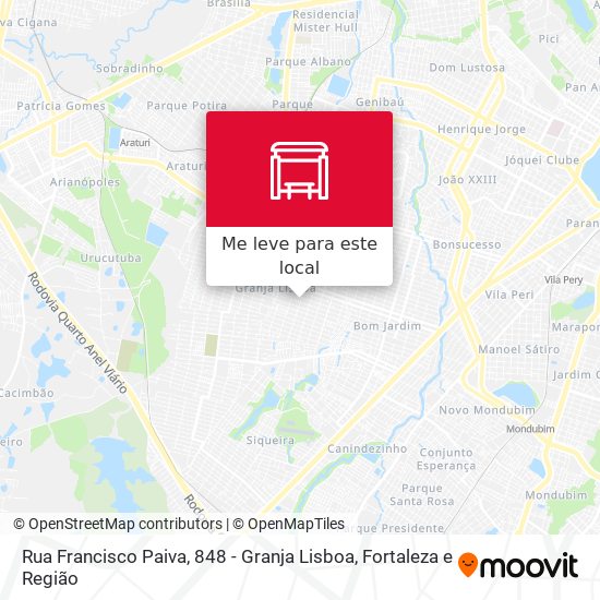 Rua Francisco Paiva, 848 - Granja Lisboa mapa