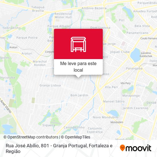 Rua José Abílio, 801 - Granja Portugal mapa