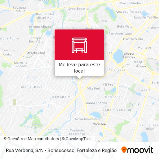 Rua Verbena, S/N - Bonsucesso mapa