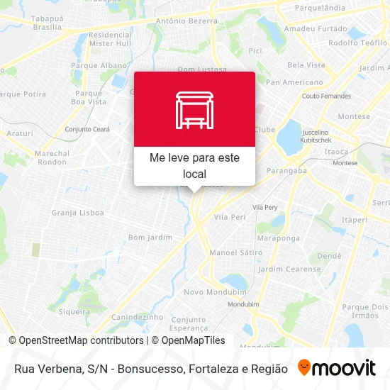 Rua Verbena, S/N - Bonsucesso mapa