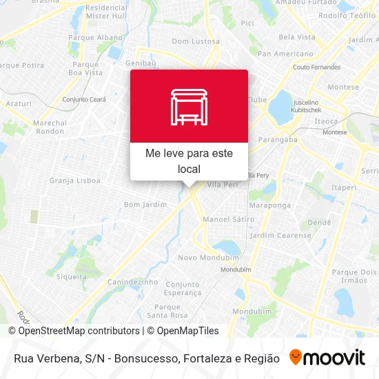 Rua Verbena, S/N - Bonsucesso mapa