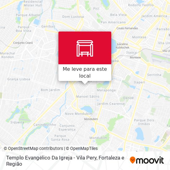 Templo Evangélico Da Igreja - Vila Pery mapa