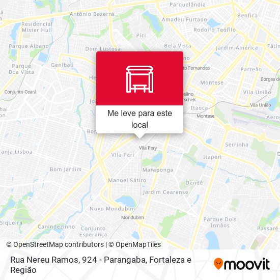 Rua Nereu Ramos, 924 - Parangaba mapa