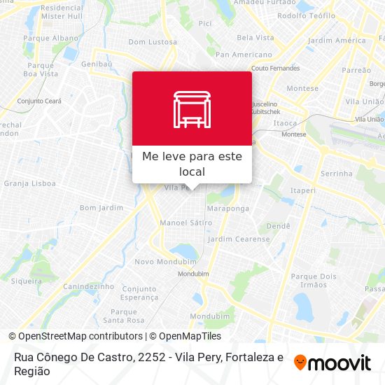 Rua Cônego De Castro, 2252 - Vila Pery mapa