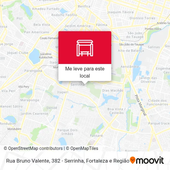 Rua Bruno Valente, 382 - Serrinha mapa