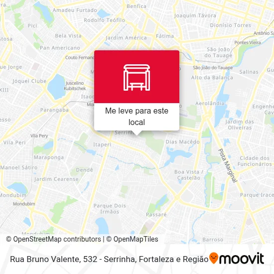 Rua Bruno Valente, 532 - Serrinha mapa