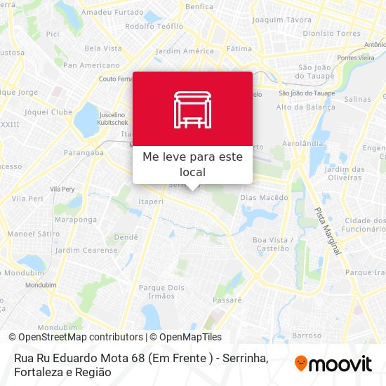 Rua Ru  Eduardo Mota 68 (Em Frente ) - Serrinha mapa