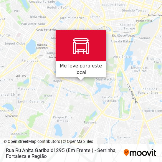Rua Ru  Anita Garibaldi 295 (Em Frente ) - Serrinha mapa