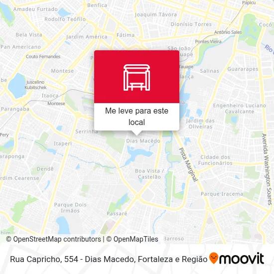 Rua Capricho, 554 - Dias Macedo mapa