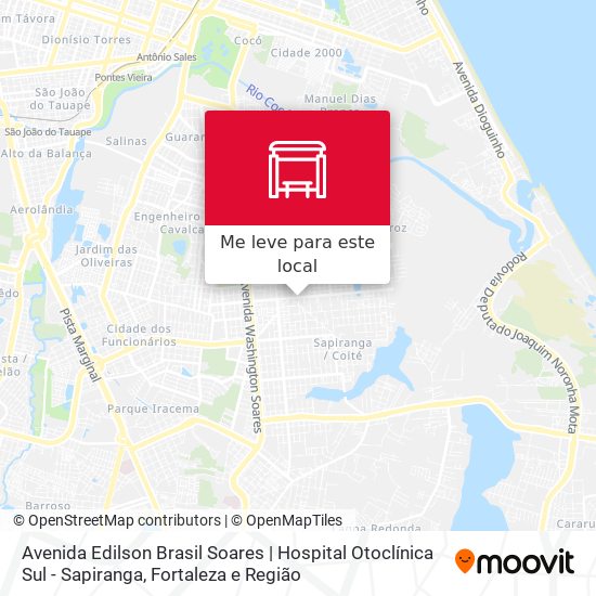 Avenida Edilson Brasil Soares | Hospital Otoclínica Sul - Sapiranga mapa