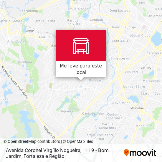 Avenida Coronel Virgílio Nogueira, 1119 - Bom Jardim mapa