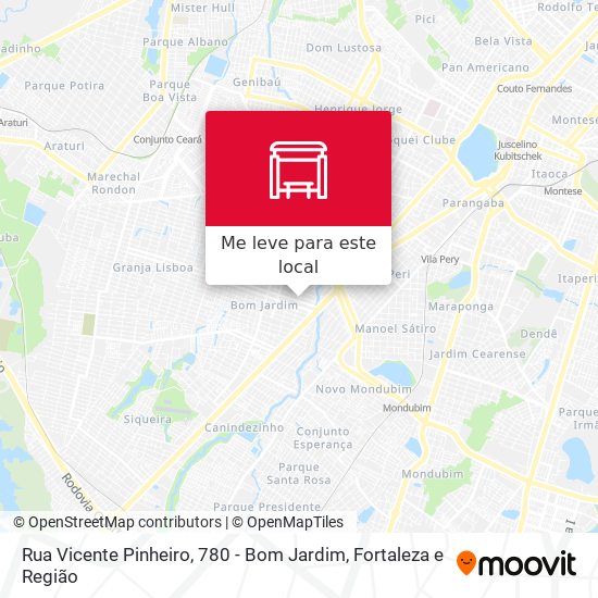 Rua Vicente Pinheiro, 780 - Bom Jardim mapa